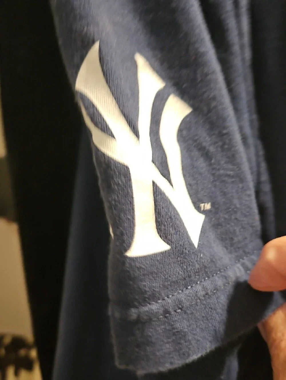 Nike Yankees Baseball T-Shirt - Blue with White Script